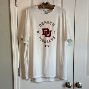 Men’s Under Armour White and Red University of Denver Pioneers Tech Tee